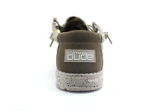 HEY DUDE Wally Sox Scarpa Vela Canva Beige Camel 110351517 - Sandrini Calzature e Abbigliamento