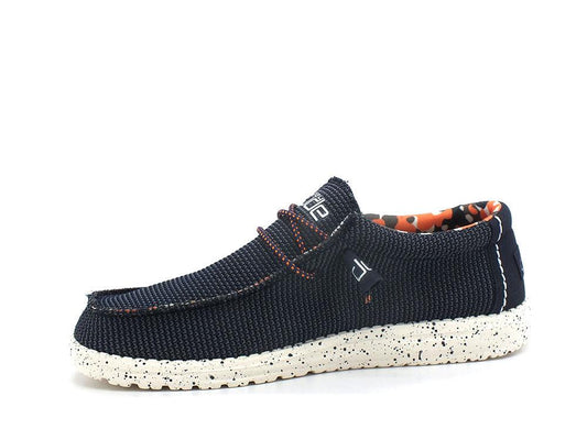 HEY DUDE Wally Sox Scarpa Vela Canvas Blue Multi 110352611 - Sandrini Calzature e Abbigliamento
