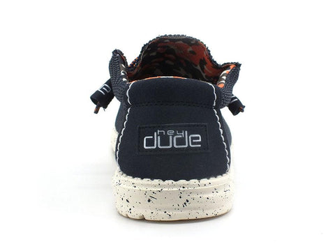 HEY DUDE Wally Sox Scarpa Vela Canvas Blue Multi 110352611 - Sandrini Calzature e Abbigliamento