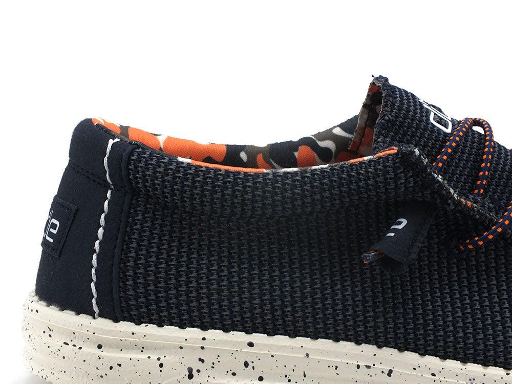 HEY DUDE Wally Sox Scarpa Vela Canvas Blue Multi 110352611 - Sandrini Calzature e Abbigliamento