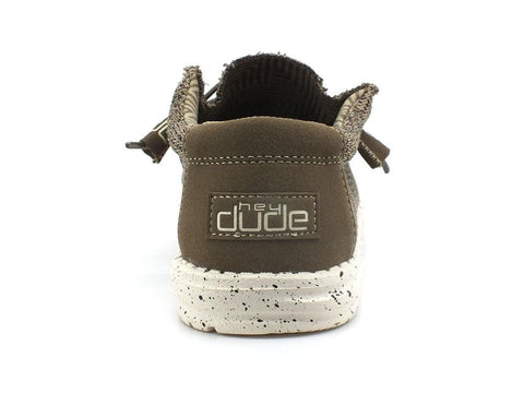 HEY DUDE Wally Sox Scarpa Vela Canvas Brown 110351500 - Sandrini Calzature e Abbigliamento