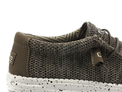 HEY DUDE Wally Sox Scarpa Vela Canvas Brown 110351500 - Sandrini Calzature e Abbigliamento