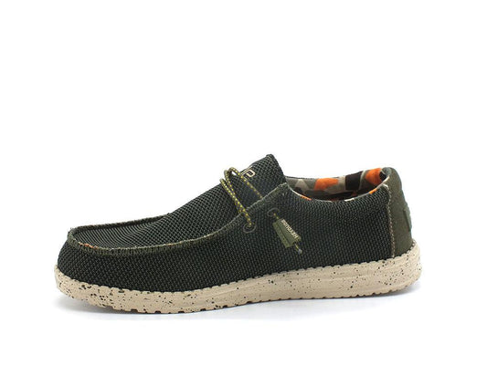 HEY DUDE Wally Sox Scarpa Vela Canvas Green Pine 110351579 - Sandrini Calzature e Abbigliamento