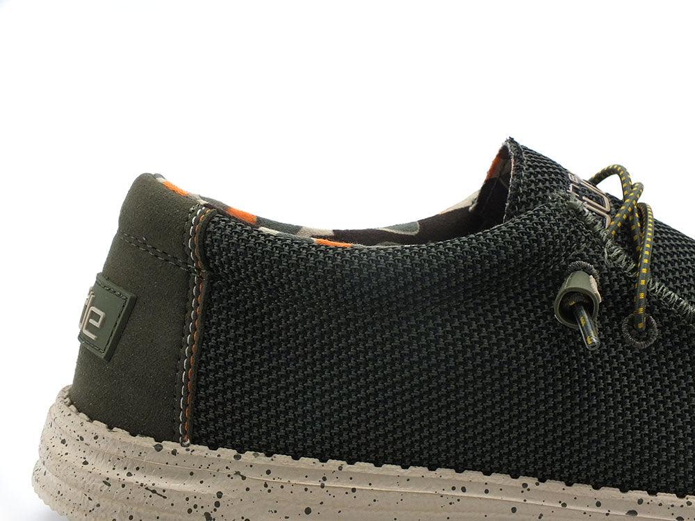 HEY DUDE Wally Sox Scarpa Vela Canvas Green Pine 110351579 - Sandrini Calzature e Abbigliamento