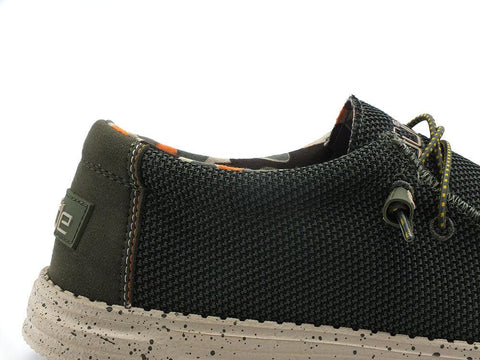 HEY DUDE Wally Sox Scarpa Vela Canvas Green Pine 110351579 - Sandrini Calzature e Abbigliamento