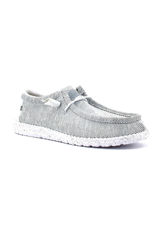 HEY DUDE Wally Sox Sneaker Vela Uomo Stone White 40019-1KA - Sandrini Calzature e Abbigliamento