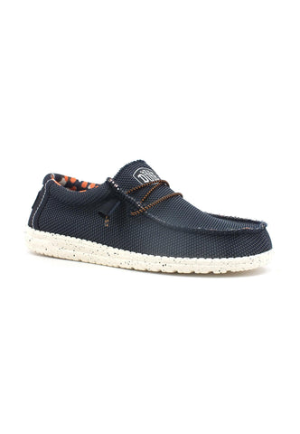 HEY DUDE Wally Sox Stitch Sneaker Vela Uomo Blue 40161-4NY - Sandrini Calzature e Abbigliamento