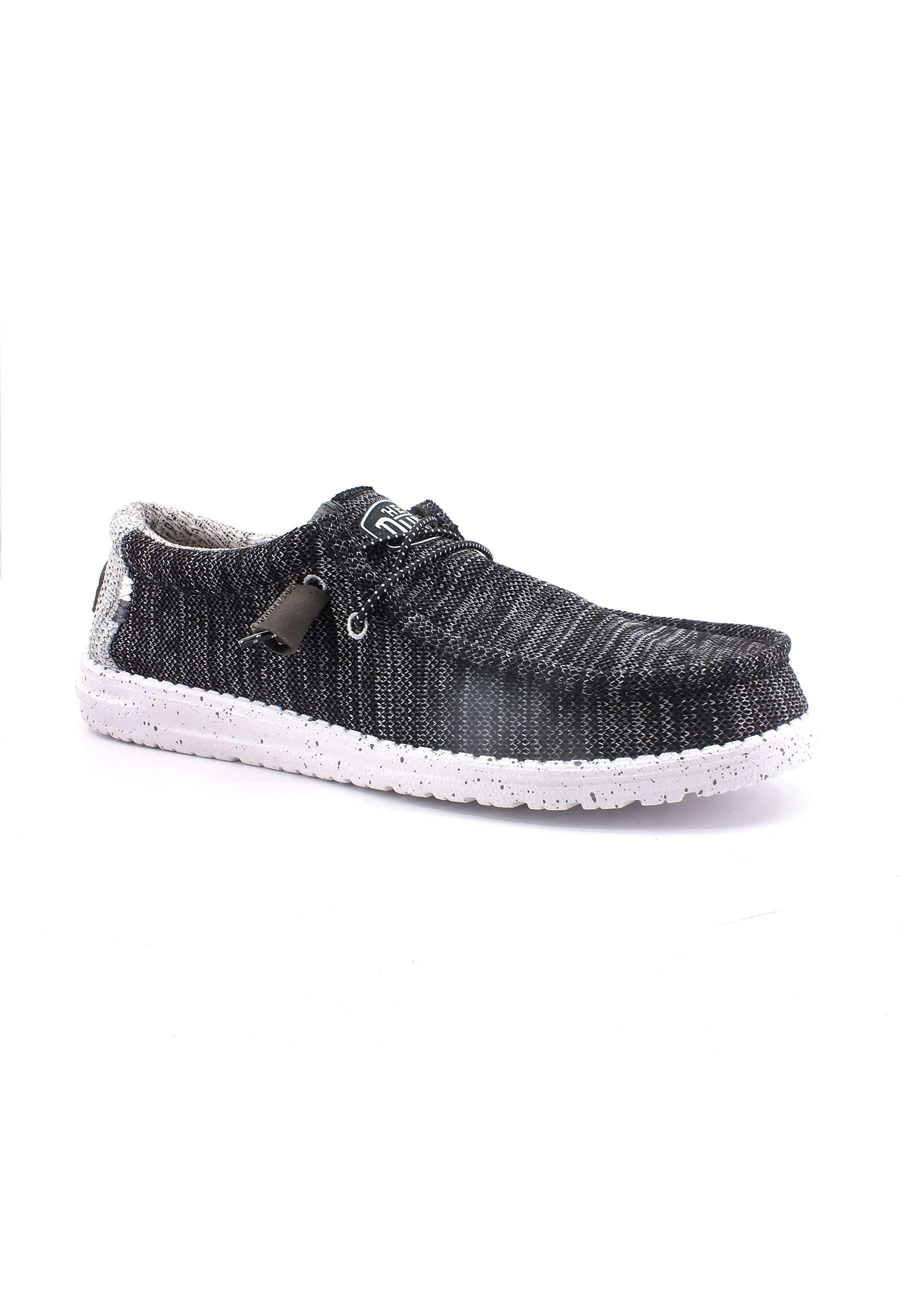 HEY DUDE Wally Stretch Mix Sneaker Vela Uomo Meteorite Nero 40025-0XI - Sandrini Calzature e Abbigliamento