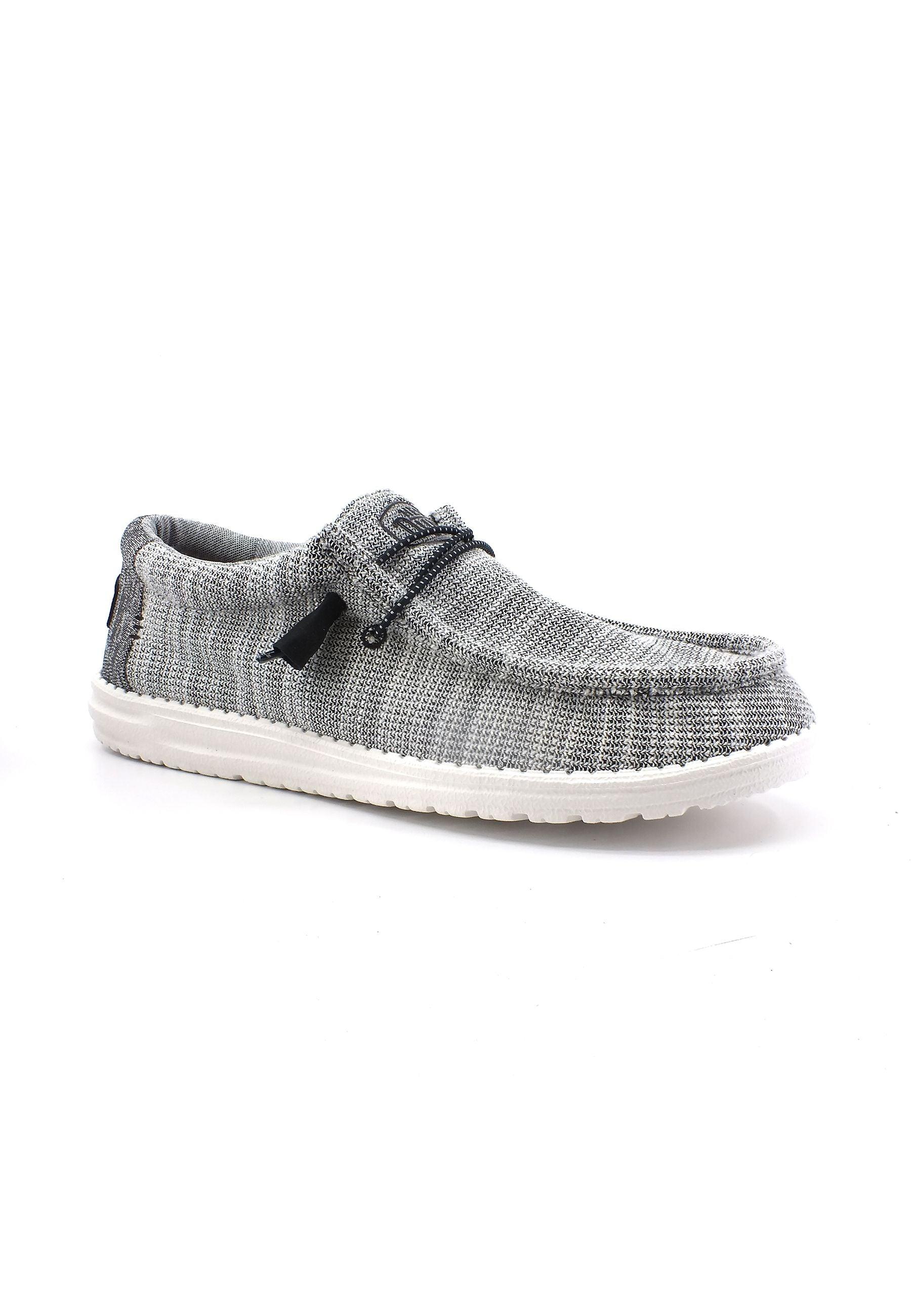 HEY DUDE Wally Stretch Mix Sneaker Vela Uomo Yin Yang Grigio 40025-1JG - Sandrini Calzature e Abbigliamento