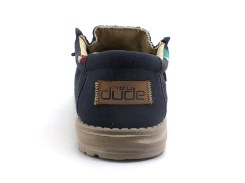 HEY DUDE Wally Washed Scarpa Vela Blu Space 111522133 - Sandrini Calzature e Abbigliamento