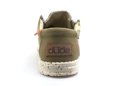 HEY DUDE Wally Washed Scarpa Vela Kalamata Verde 111528330 - Sandrini Calzature e Abbigliamento