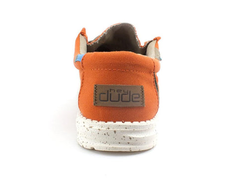 HEY DUDE Wally Washed Scarpa Vela Tangerine Arancione 111521702 - Sandrini Calzature e Abbigliamento