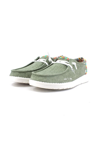 HEY DUDE Wendy Boho Sneaker Vela Donna Olive 40054-337 - Sandrini Calzature e Abbigliamento