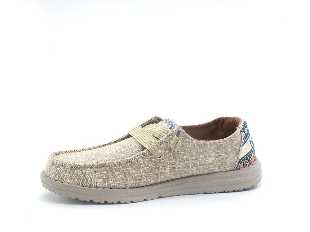 HEY DUDE Wendy Flora Scarpa Vela Sunflower Beige 122166017 - Sandrini Calzature e Abbigliamento