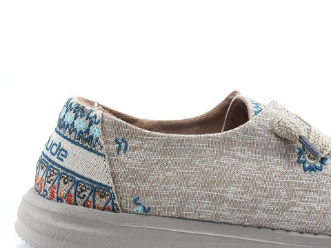 HEY DUDE Wendy Flora Scarpa Vela Sunflower Beige 122166017 - Sandrini Calzature e Abbigliamento