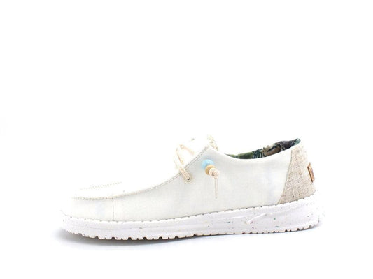 HEY DUDE Wendy Natural Scarpa Vela Lacci Salt Beige 122150212 - Sandrini Calzature e Abbigliamento