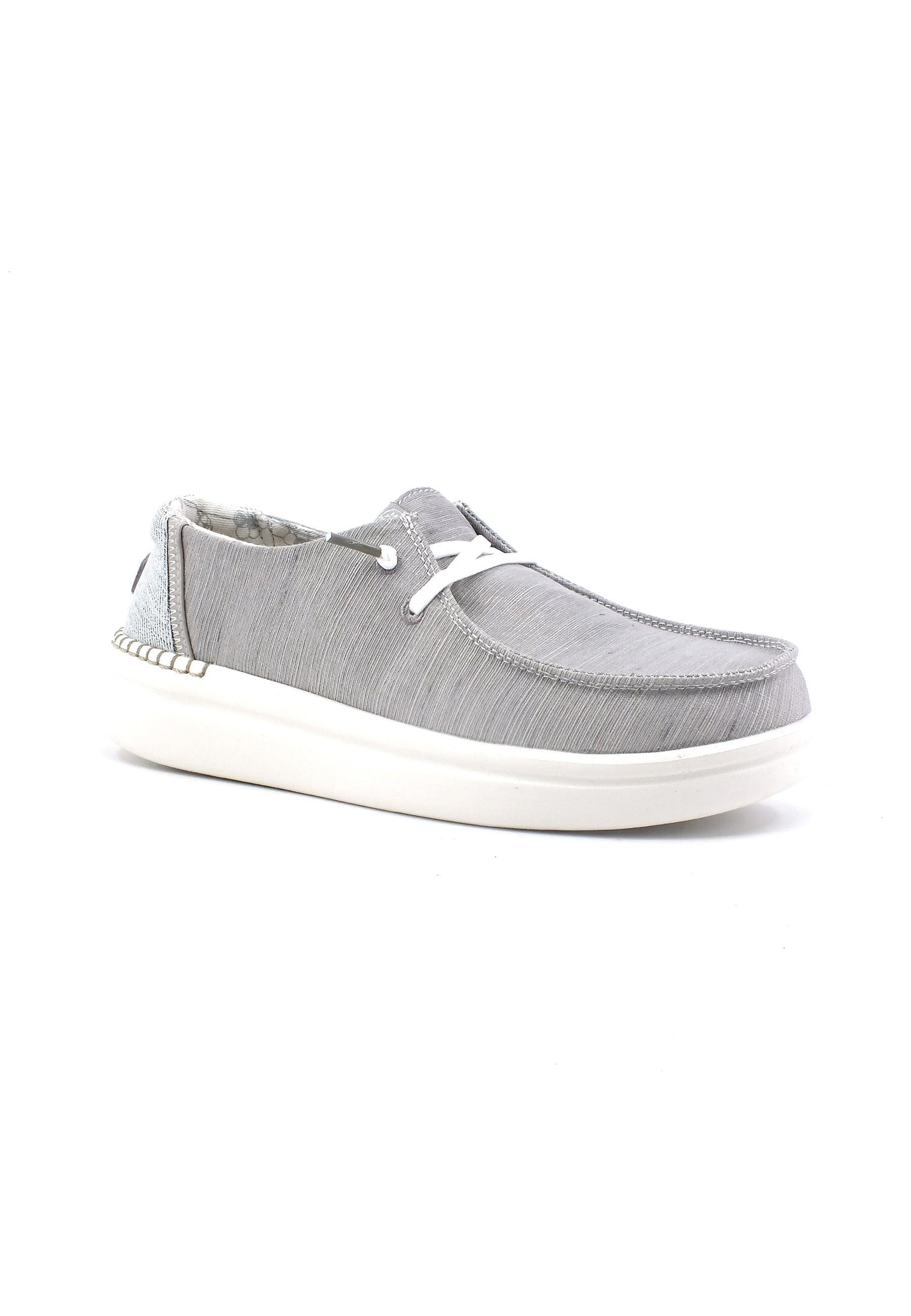 HEY DUDE Wendy Rise Sneaker Vela Donna Lunar Rock Grigio 40074-1HT - Sandrini Calzature e Abbigliamento