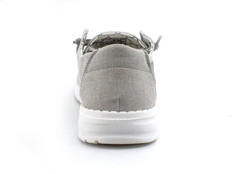 HEY DUDE Wendy Scarpa Vela Glitter Sparkling Pearl Grey 121413312 - Sandrini Calzature e Abbigliamento