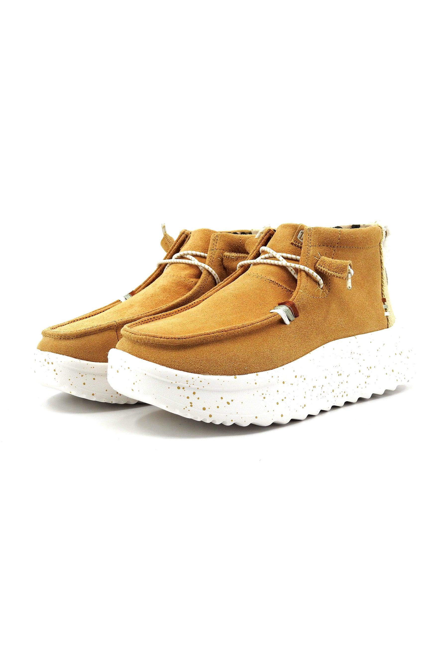 HEY DUDE Wendy Suede Stivaletto Donna Tan Beige 40411-265 - Sandrini Calzature e Abbigliamento