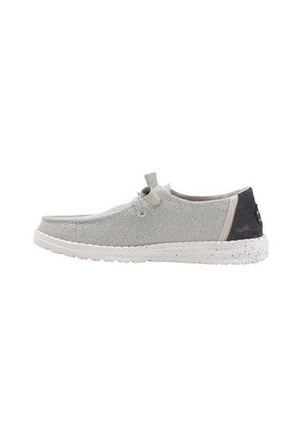 HEY DUDE Wendy Woven Sneaker Velo Donna Light Grey 40098-007 - Sandrini Calzature e Abbigliamento