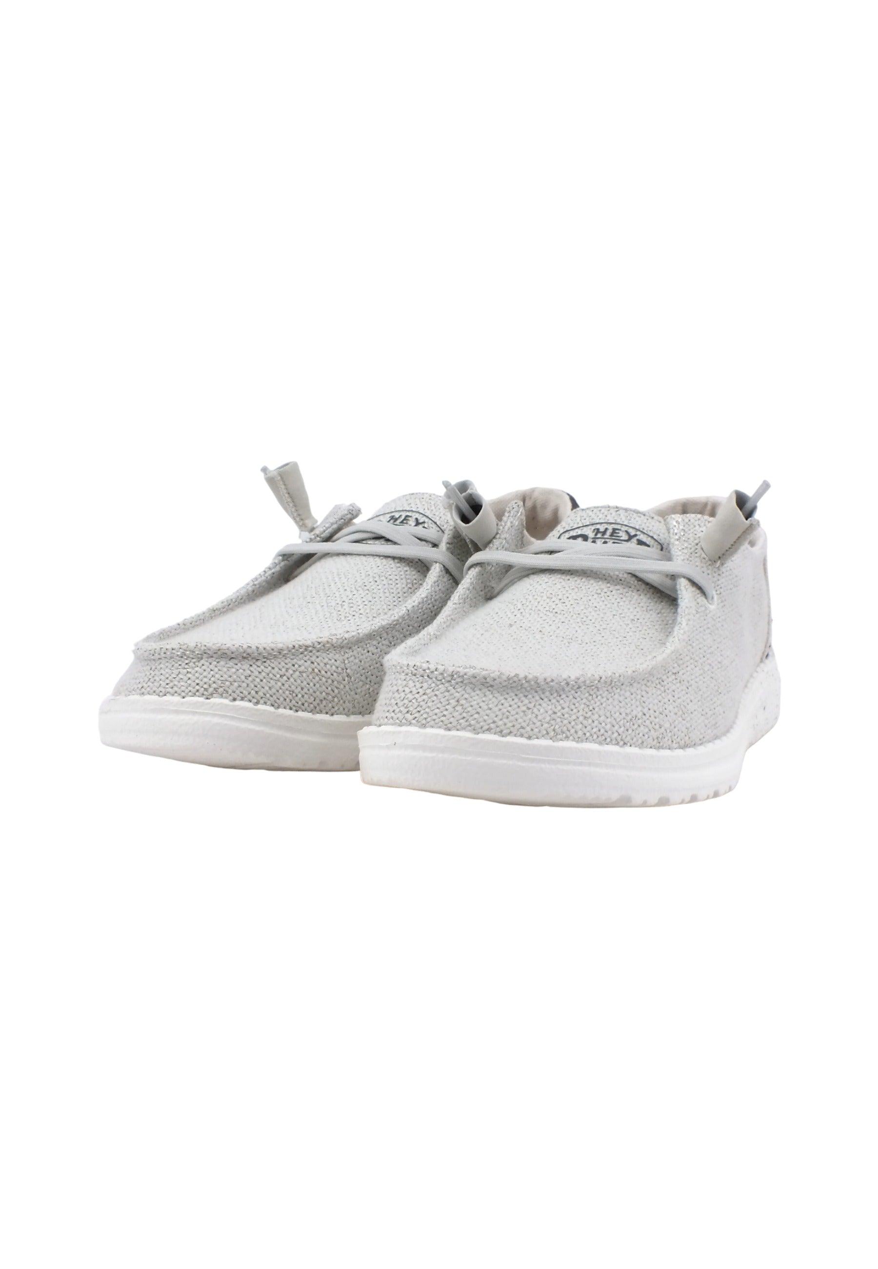 HEY DUDE Wendy Woven Sneaker Velo Donna Light Grey 40098-007 - Sandrini Calzature e Abbigliamento