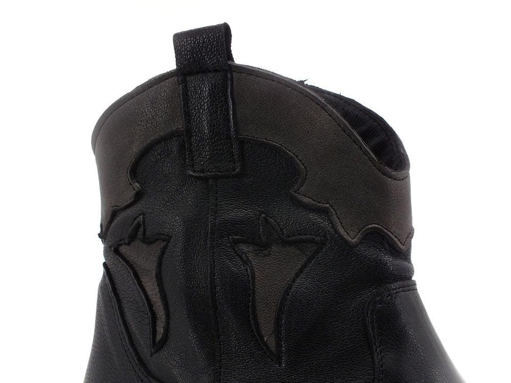 JIUDIT Stivaletto Texano Pelle Nero Grigio 877 - Sandrini Calzature e Abbigliamento