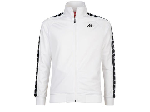 KAPPA 222 Banda Anniston Slim Felpa Zip White Black 301EFU0C89 - Sandrini Calzature e Abbigliamento