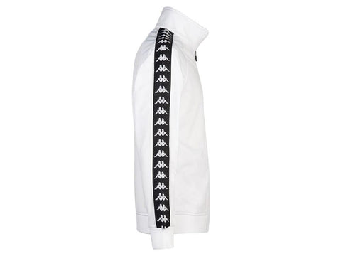 KAPPA 222 Banda Anniston Slim Felpa Zip White Black 301EFU0C89 - Sandrini Calzature e Abbigliamento