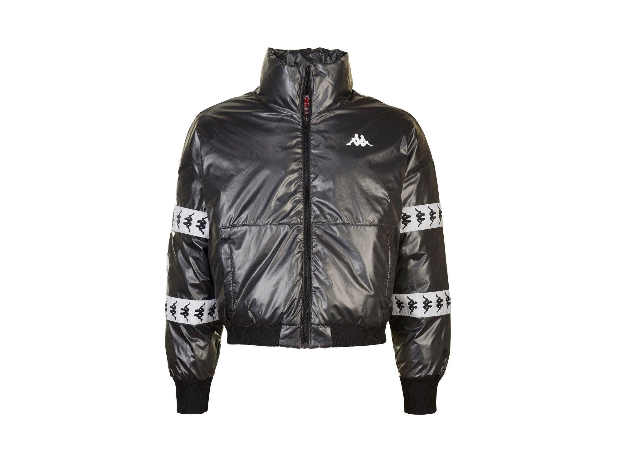 KAPPA 222 Banda Dalina Giubbotto Imbottito Black White 31117BWBY7 - Sandrini Calzature e Abbigliamento