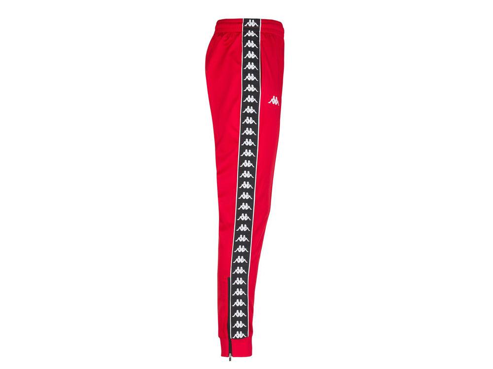 KAPPA 222 Banda Rastoria Slim Pantalone Tuta Unisex Red Black 303KUC0A0E - Sandrini Calzature e Abbigliamento