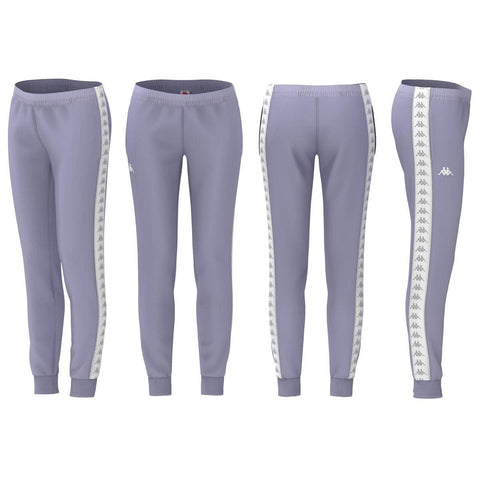 KAPPA 222 Banda Wrastoria Slim Pantaloni Lunghi Tuta Lilac White 303R5K0BX4 - Sandrini Calzature e Abbigliamento