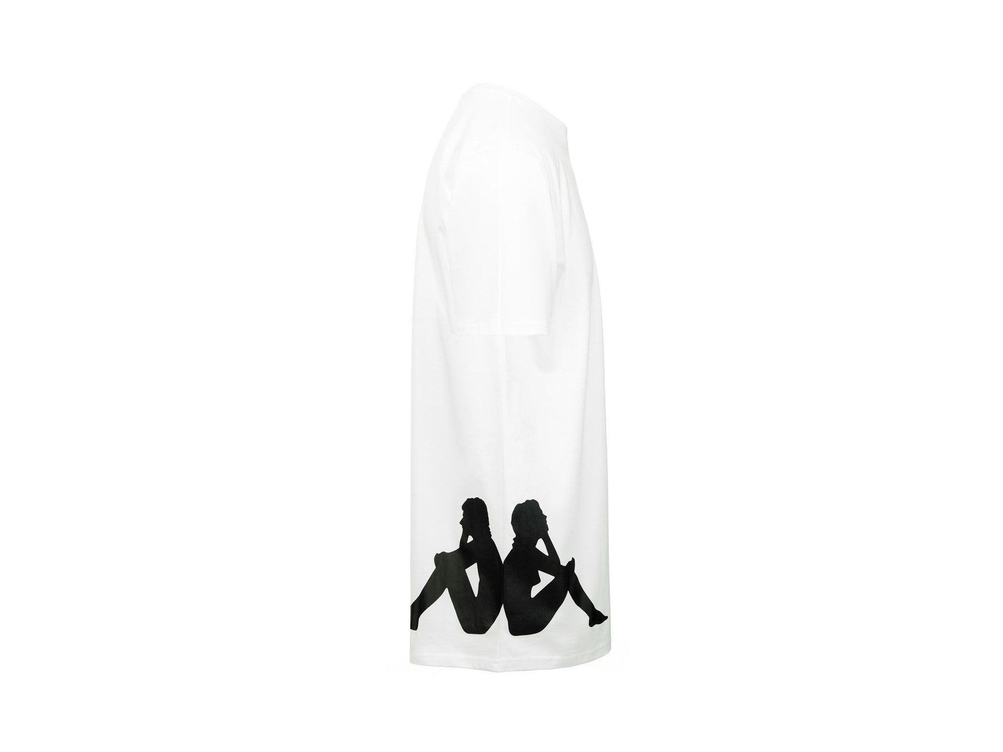 KAPPA Authentic Fico Unisex T-Shirt White Black 321158WA1X - Sandrini Calzature e Abbigliamento