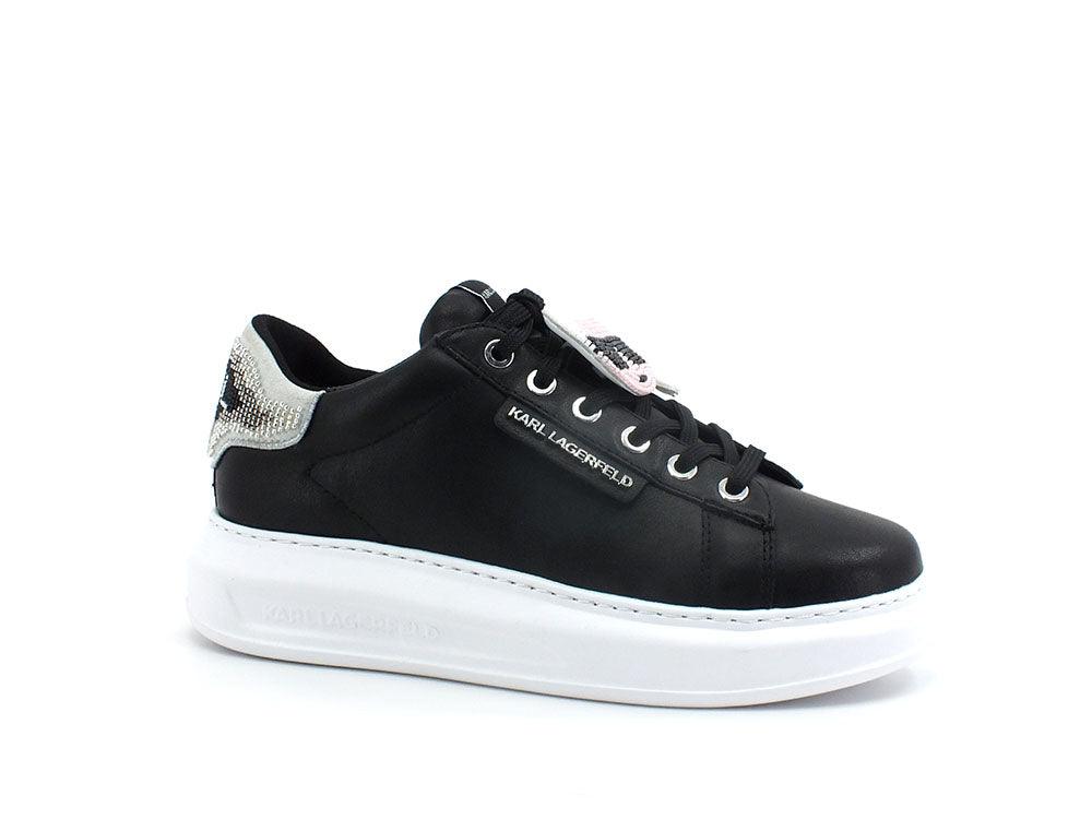 KARL LAGERFELD Ikonic Twin Bead Sneaker Black Silver KL62576A - Sandrini Calzature e Abbigliamento