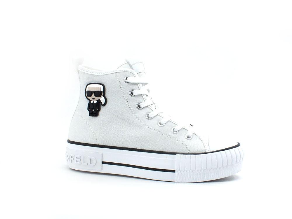 KARL LAGERFELD Kampus Max Ikonic Sneaker Hi Bianco KL60450 - Sandrini Calzature e Abbigliamento