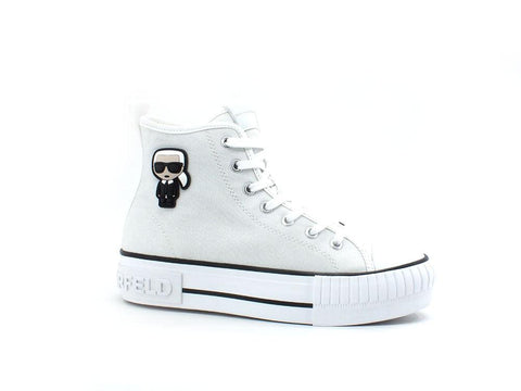 KARL LAGERFELD Kampus Max Ikonic Sneaker Hi Bianco KL60450 - Sandrini Calzature e Abbigliamento