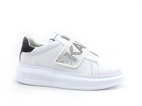 KARL LAGERFELD Kapri Glitz Logo Sneaker Donna White KL62536 - Sandrini Calzature e Abbigliamento