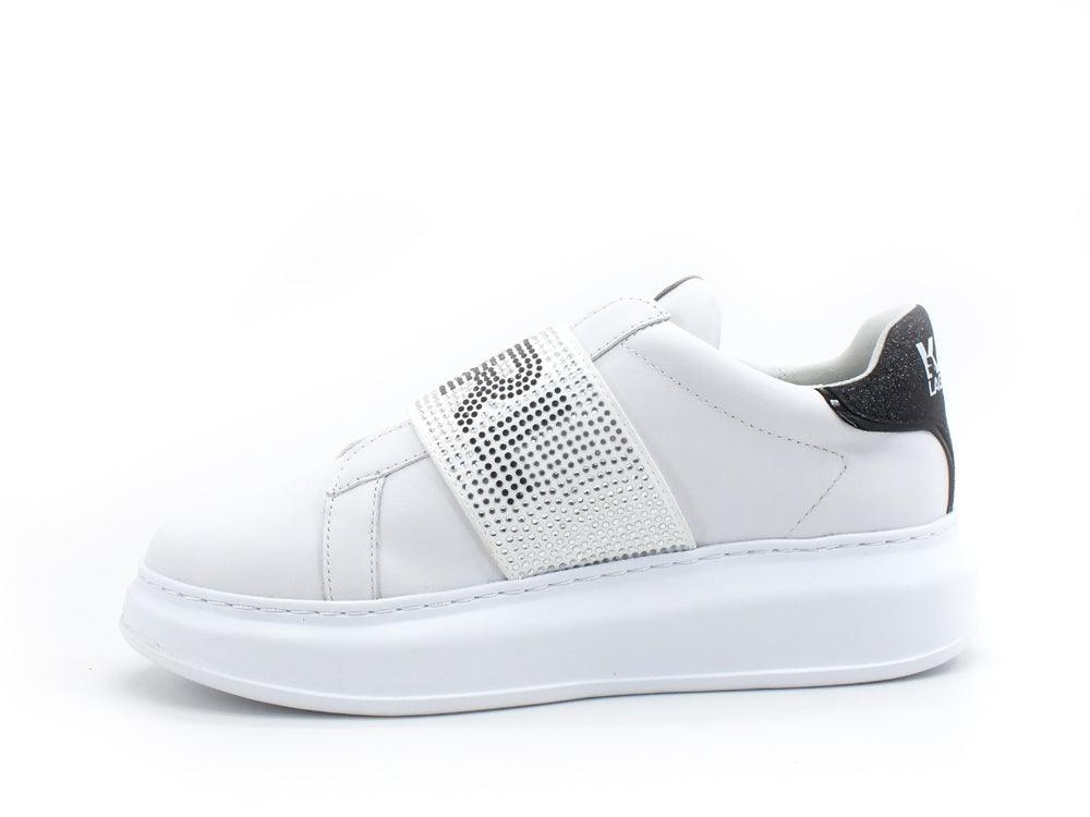 KARL LAGERFELD Kapri Glitz Logo Sneaker Donna White KL62536 - Sandrini Calzature e Abbigliamento