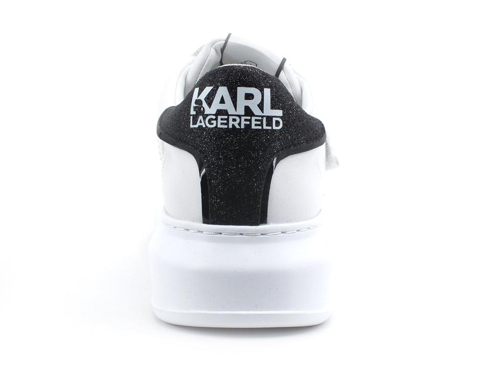 KARL LAGERFELD Kapri Glitz Logo Sneaker Donna White KL62536 - Sandrini Calzature e Abbigliamento