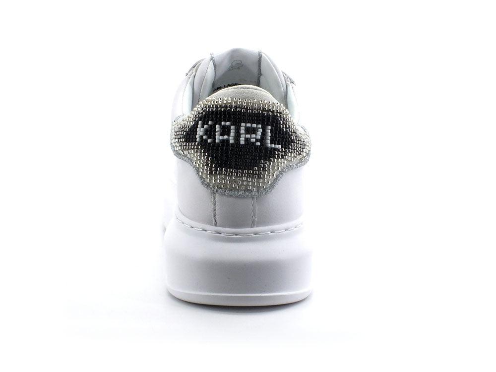 KARL LAGERFELD Kapri Ikon Twin Bead Sneaker Glitter White Silver KL62576A - Sandrini Calzature e Abbigliamento