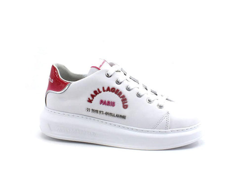 KARL LAGERFELD Kapri Metal Maison II Sneaker White Pink KL62539A - Sandrini Calzature e Abbigliamento