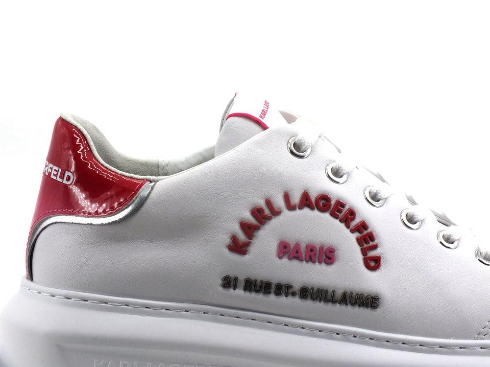 KARL LAGERFELD Kapri Metal Maison II Sneaker White Pink KL62539A - Sandrini Calzature e Abbigliamento