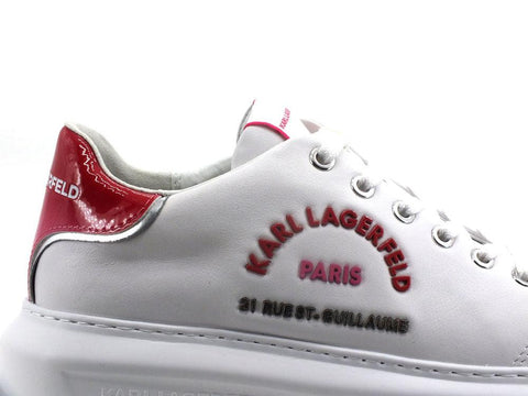 KARL LAGERFELD Kapri Metal Maison II Sneaker White Pink KL62539A - Sandrini Calzature e Abbigliamento