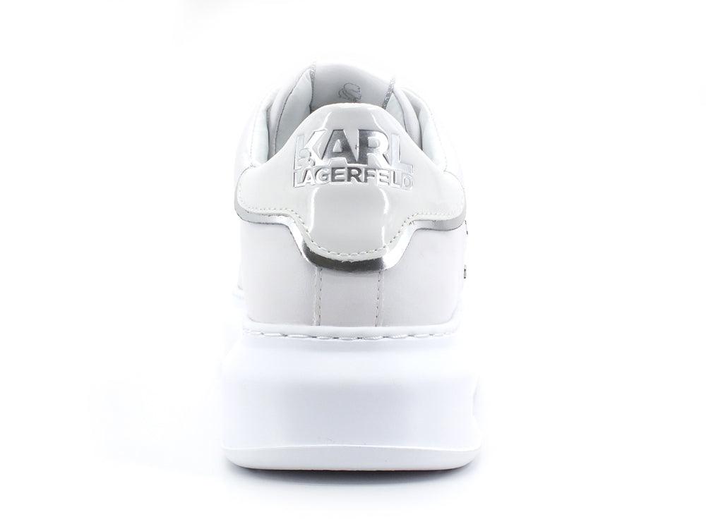KARL LAGERFELD Kapri Metal Maison Sneaker Logo White Silver KL62539 - Sandrini Calzature e Abbigliamento