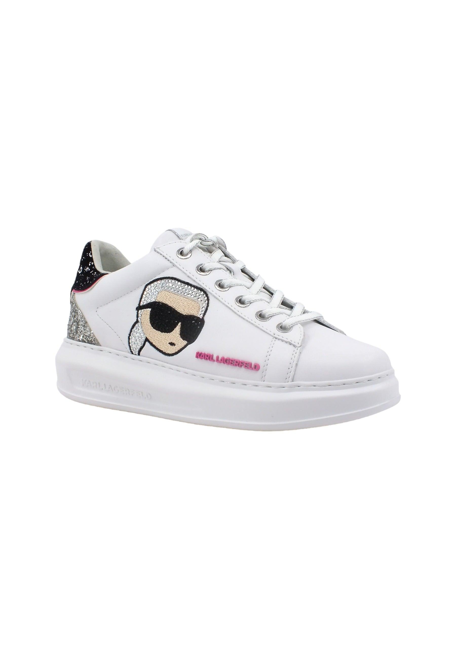 KARL LAGERFELD Kapri Sneaker Donna White KL62570N - Sandrini Calzature e Abbigliamento