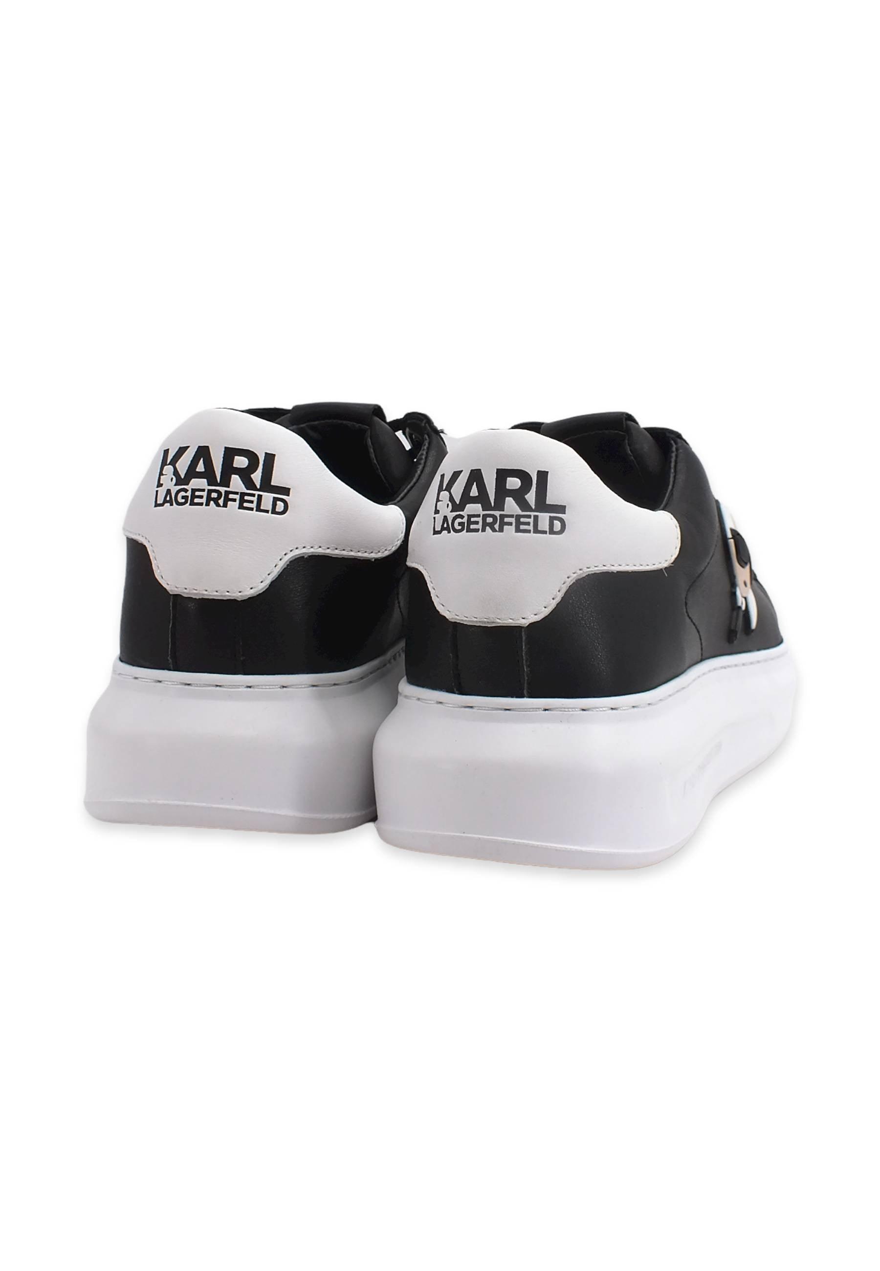 KARL LAGERFELD Kapri Sneaker Uomo Black Leather KL52530 - Sandrini Calzature e Abbigliamento