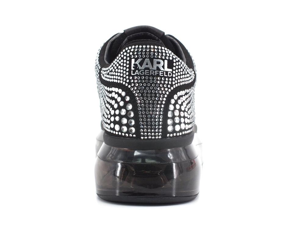 KARL LAGERFELD Karl Kushion Ikonic Sneaker Glitter Black Silver KL62620 - Sandrini Calzature e Abbigliamento