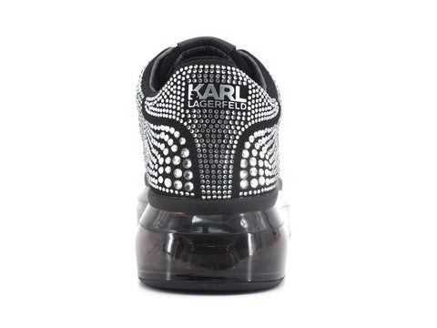 KARL LAGERFELD Karl Kushion Ikonic Sneaker Glitter Black Silver KL62620 - Sandrini Calzature e Abbigliamento