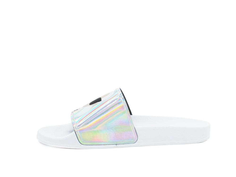 KARL LAGERFELD Kondo II Ikonic Slide Ciabatta Donna Iridescent Rubber KL80905 - Sandrini Calzature e Abbigliamento