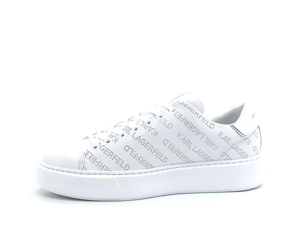 KARL LAGERFELD Maxi Kup Perf Sneaker Logo White KL52222 - Sandrini Calzature e Abbigliamento