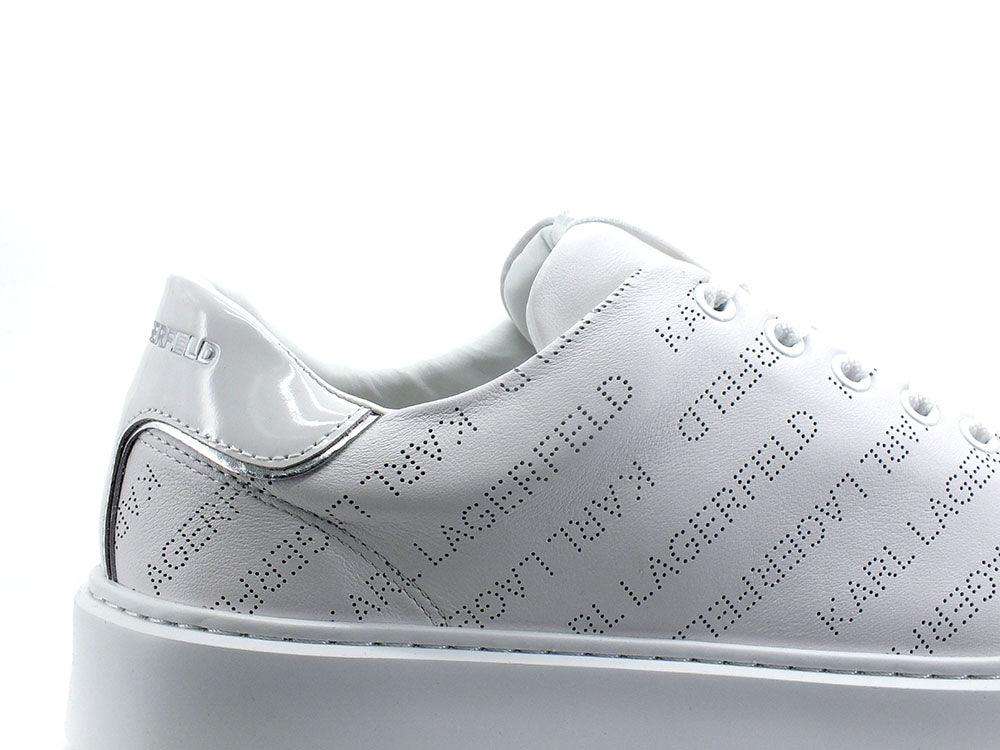 KARL LAGERFELD Maxi Kup Perf Sneaker Logo White KL52222 - Sandrini Calzature e Abbigliamento